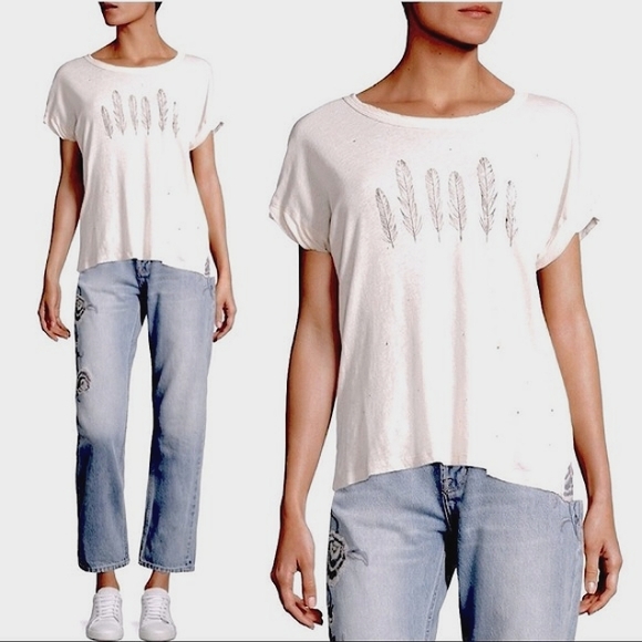 Current Elliott Rolled Linen Blend Tee Shirt - Picture 4 of 7